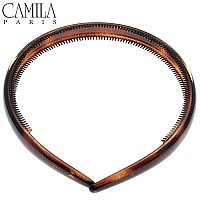 Camila Paris AD44 French Fashion Headband for Women, Very Flexible with Teeth for Strong Hold Grip, Women's Hairband, No Slip and Durable Styling Girls Hair Accessories, Made in France with Cellulose