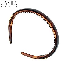 Camila Paris AD44 French Fashion Headband for Women, Very Flexible with Teeth for Strong Hold Grip, Women's Hairband, No Slip and Durable Styling Girls Hair Accessories, Made in France with Cellulose