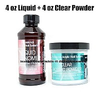 MIA SECRET 4oz Liquid Monomer + 4oz Clear Acrylic Powder Nail Art System