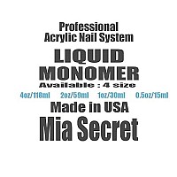 MIA SECRET 4oz Liquid Monomer + 4oz Clear Acrylic Powder Nail Art System