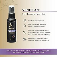 Norvell Venetian Sunless Self Tanning Mist for Face - Non Comedogenic Facial Bronzing Tanner Spray for Natural Sun-Kissed Glow, 2 fl.oz.