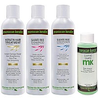 MOROCCAN KERATIN Brazilian Keratin Blowout GOLD SERIES Most Effective Brazilian Keratin Hair Treatment SET 250ML Professional Salon Formula