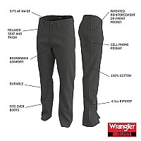 Wrangler Riggs Workwear Mens Technician Work Utility Pants, Loden, 38W X 32L Us