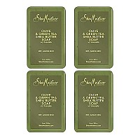 SheaMoisture Shea Butter Bar Soap, Olive & Green Tea, Essential Oils, Skin Care Routine, Olive Oil Soap Bar for Face & Body, Avocado Oil, Rich in Vitamin E, Sensitive Dry Skin (4 Pack - 8 Oz Ea)