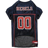 Ncaa College Mississippi Rebels Mesh Jersey For Dogs Cats, X-Large Licensed Big Dog Jersey With Your Favorite Footballbasketball College Team