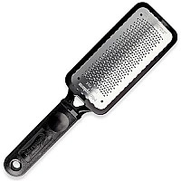 Microplane Colossal Foot File Scraper - The Original Stainless Steel Foot Rasp, Dead Skin/Callus Remover for Feet, Gentle Foot Scrubber, Pedicure Tools for Salon-Quality Foot Care, Black