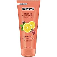 FREEMAN Clearing Sweet Tea & Lemon Peel-Off Clay Facial Mask, Antioxidant Rich Skincare Treatment, Protects Skin and Lightens Dark Spots, Face Mask For Combination Skin, 6 fl.oz./175 mL Tube