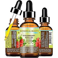 STRAWBERRY SEED OIL ORGANIC. 100% Pure Moisturizer/ Natural Cold Pressed Carrier oil. 0.5 Fl.oz.- 15 ml. For Skin, Hair, Lip and Nail Care. One of the highest anti-oxidant oil, rich in Omega-3 and Linolenic Acid. Botanical Beauty.