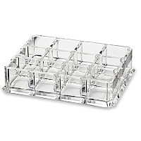 byAlegory Acrylic Lipstick Makeup Organizer Designed For Larger Base Lipsticks | 12 Space Cosmetic Storage (CLEAR)