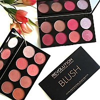 Makeup Revolution Ultra Blush Makeup Palette, Bronzer & Highlighter Makeup, Includes 8 Shades, Gluten free, Vegan & Cruelty Free, Hot Spice, 13g