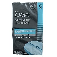 Dove Men+Care Body Soap and Face Bar to Hydrate Skin Clean Comfort More Moisturizing Than Bar Soap 3.75 oz 6 Bars