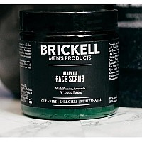 Brickell Men's Renewing Face Scrub for Men, Natural and Organic Deep Exfoliating Facial Scrub Formulated with Jojoba Beads, Coffee Extract and Pumice, 4 Ounce, Scented