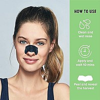 Bior Charcoal Blackhead Remover Pore Strips, Deep Cleansing Nose Strips for Blackhead Removal and Pore Unclogging, 3X Less Oil, 6 Count