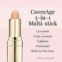 CoverAge Eye Concealer by Jerome Alexander - 5-in-1 Concealer Stick and Eye Roller Ball, Under Eye Circle Concealer, Corrector, Moisturizer, & Tightener for Anti-Aging