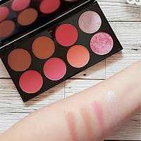 Makeup Revolution Ultra Blush Makeup Palette, Bronzer & Highlighter, Includes 8 Shades, Gluten free, Vegan & Cruelty Free, Sugar & Spice, 13g