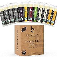 Natural Lip Balm Chapstick Pack - 12 Chap Stick Organic Lip Balm Set for Lip Healing and Repair - Natural Chapstick Hydrating Lip Balm for Dry Cracked Lips Flavored Lip Balm