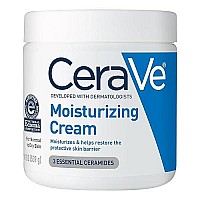 CeraVe Moisturizing Cream | Body and Face Moisturizer for Dry Skin | Body Cream with Hyaluronic Acid and Ceramides | Normal | Fragrance Free | 19 Oz | Packages May Vary