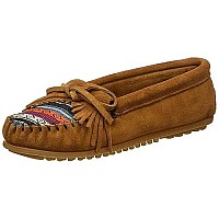 Minnetonka Womens Kilty Moccasin Brown Arizona Size 8