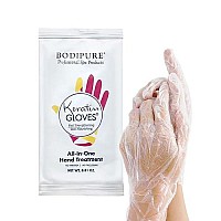 Bodipure Professional Keratin Gloves for Nail Strengthening - Moisturizing Hand Mask for Dry and Cracked Hands - Hand and Cuticle Treatment with Vegetable Keratin Cream - 12 Glove Pairs