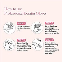 Bodipure Professional Keratin Gloves for Nail Strengthening - Moisturizing Hand Mask for Dry and Cracked Hands - Hand and Cuticle Treatment with Vegetable Keratin Cream - 12 Glove Pairs