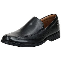 Clarks Mens Tilden Free, Black Leather, 8 W