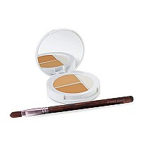 Sheer Cover Studio - Conceal And Brighten Highlight Trio - Two-Toned Concealers - Shimmering Highlighter - Mediumtan Shade - With Free Concealer Brush - 3 Grams