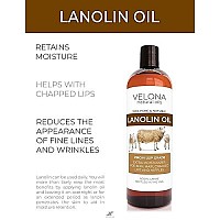 velona Lanolin Oil USP Grade 8 oz | 100% Pure and Natural Carrier Oil | Refined, Cold pressed | Skin, Hair, Body & Face Moisturizing | Use Today - Enjoy Results