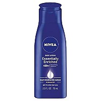 NIVEA Essentially Enriched Body Lotion, 48 Hour Moisture For Dry to Very Dry Skin, 2.5 Fl Oz