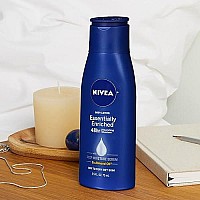 NIVEA Essentially Enriched Body Lotion, 48 Hour Moisture For Dry to Very Dry Skin, 2.5 Fl Oz