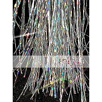 40 Hair Tinsel 100 Strands - Sparkling Silver