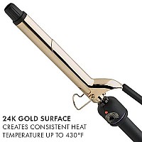 Hot Tools Pro Artist 24K Gold Extra Long Curling Iron | Long Lasting, Defined Curls (1 in)