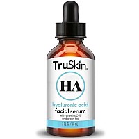 Truskin Hyaluronic Acid Serum For Face With Vitamin C, Vitamin E And Green Tea, Plant-Powered Anti-Aging Facial Skin Care, Best For Firming, Hydrating, Moisturizing, Plumping Fine Lines, 2 Fl Oz