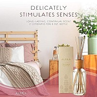 Alora Ambiance Toscana 8 oz Reed Diffuser | Long-Lasting Fresh & Earthy Fragrance | Beautifully Designed for Any Space