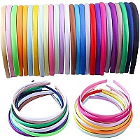 Candygirl Headbands For Girls Diy Satin Covered Girls Headbands 1Cm Width Craft Headbands For Daily And Party(26Pcs Per Pack Each Color 1Pcs)