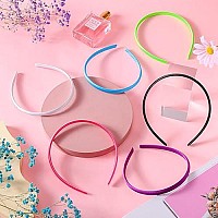 Candygirl Headbands For Girls Diy Satin Covered Girls Headbands 1Cm Width Craft Headbands For Daily And Party(26Pcs Per Pack Each Color 1Pcs)