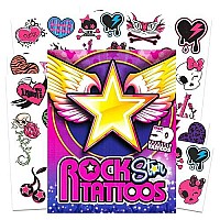 Savvi Rocker Rock Star Tattoos for Girls ~ 50 Temporary Tattoos