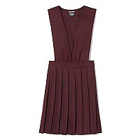 French Toast Girls V-Neck Jumper School Uniform Dress, Burgundy, 14 Us