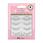 Eylure Naturals False Eyelashes Multipack, Style No. 020 Black , Reusable, Adhesive Included, 3 Pair