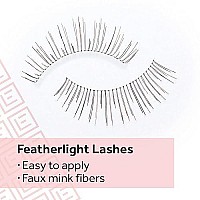 Eylure Naturals False Eyelashes Multipack, Style No. 020 Black , Reusable, Adhesive Included, 3 Pair