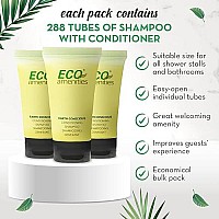 ECO Amenities Conditioning Shampoo, Travel Size Shampoo and Conditioner Sets, Mini Shampoo & Conditioner Sets - 2 in 1 Shampoo & Conditioner, Green Tea Scent, 0.75 Fl Oz (Pack of 288)