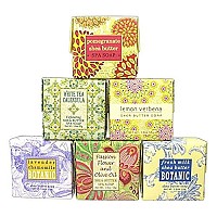 Bundle of 6 Greenwich Bay Trading Co. Soaps - 1.9oz Soaps in The Following Scents: Fresh Milk, Lemon Verbena, White Tea Calendula, Lavender Chamomile, Pomegranate Shea Butter, and Passion Flower and Olive Oil