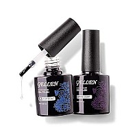 Gellen Base Coat Top Coat, For Gel Nails Polish Uv Led Soak Off No Wipe Glossy Top Coat Long Lasting Home Gel Manicure Kit - 0.33 Fl Oz2