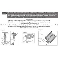 Gbs Heavy Duty Long Handle Safety Razor(Simple Design Very Tight Tolerances!) All Chrome Construction, Diamond Pattern, 3 Piece Closed Toothdesign, Comes With Free 10 Blades