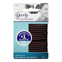 Goody Ouchless No Metal Elastics Brown 15 Count