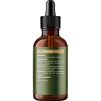 Nourishing Cold Pressed Jojoba Oil - Pure Jojoba Oil For Hair Skin And Nails Plus Emollient And Occlusive Dry Skin Moisturizer For Face And Body Care - Jojoba Carrier Oil For Essential Oils Mixing