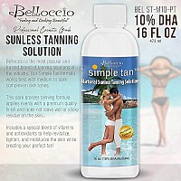 Belloccio Simple Tan Pint Bottle of Professional Salon Sunless Tanning Solution with 10% DHA Medium