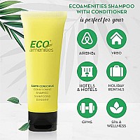 Eco Amenities Travel Size Conditioning Shampoo - 72 Pack, 1 oz Small Tubes with Flip Caps, Green Tea Scent, Bulk Case of Trial Size Toiletries, Individually Packaged Hair Care Samples, Mini 2-in-1 Shampoo & Conditioner Bottles for Guests of Airbnbs, BN...