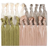 Kenz Laurenz Hair Ties No Crease Ribbon Elastics Ouchless Ponytail Holders Hair Bands 20 Blonde Ombre