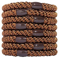 L Erickson Grab & Go Ponytail Holders, Mocha, Set Of Eight - Exceptionally Secure With Gentle Hold