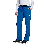 Greys Anatomy 4275 3 Pkt Logo Waist Pant With Drawstring (New Royal, X-Small Petite)